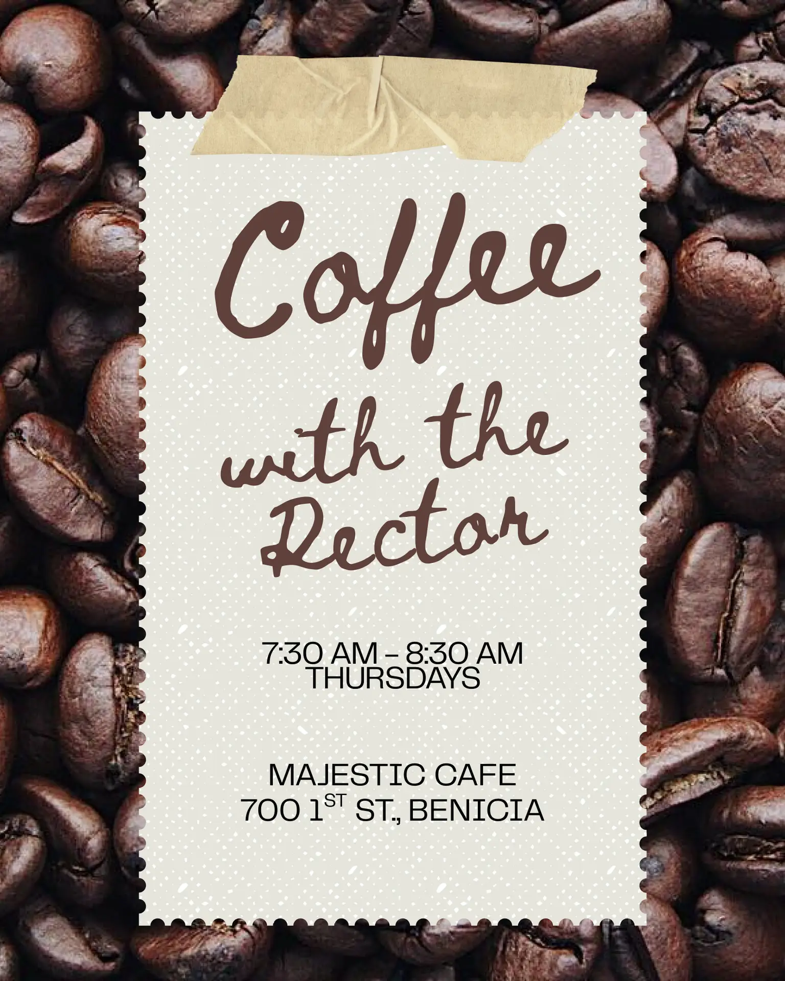 Coffee with the Rector - MAJESTIC CAFE